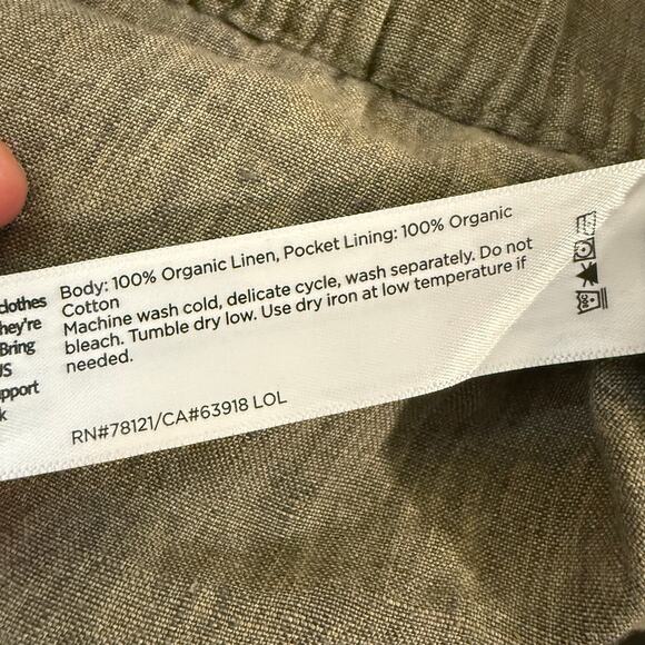 Eileen Fisher Khaki Cropped Pants - Picture 8 of 8